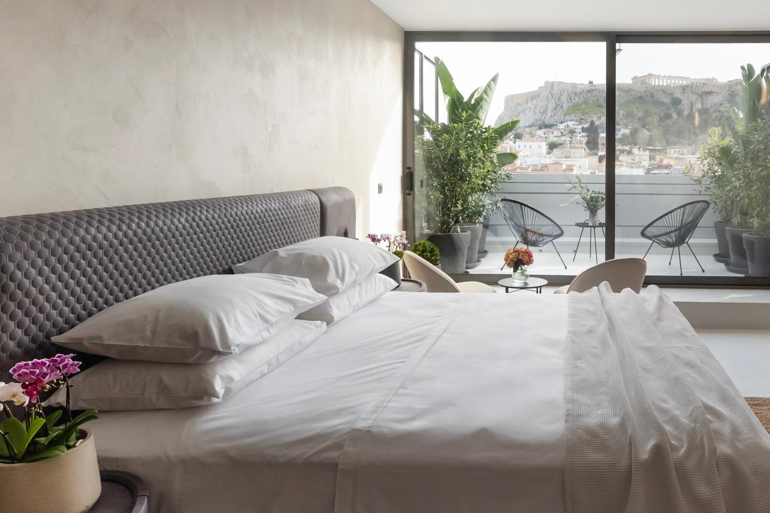 Suite con balcón con vistas a la Acrópolis