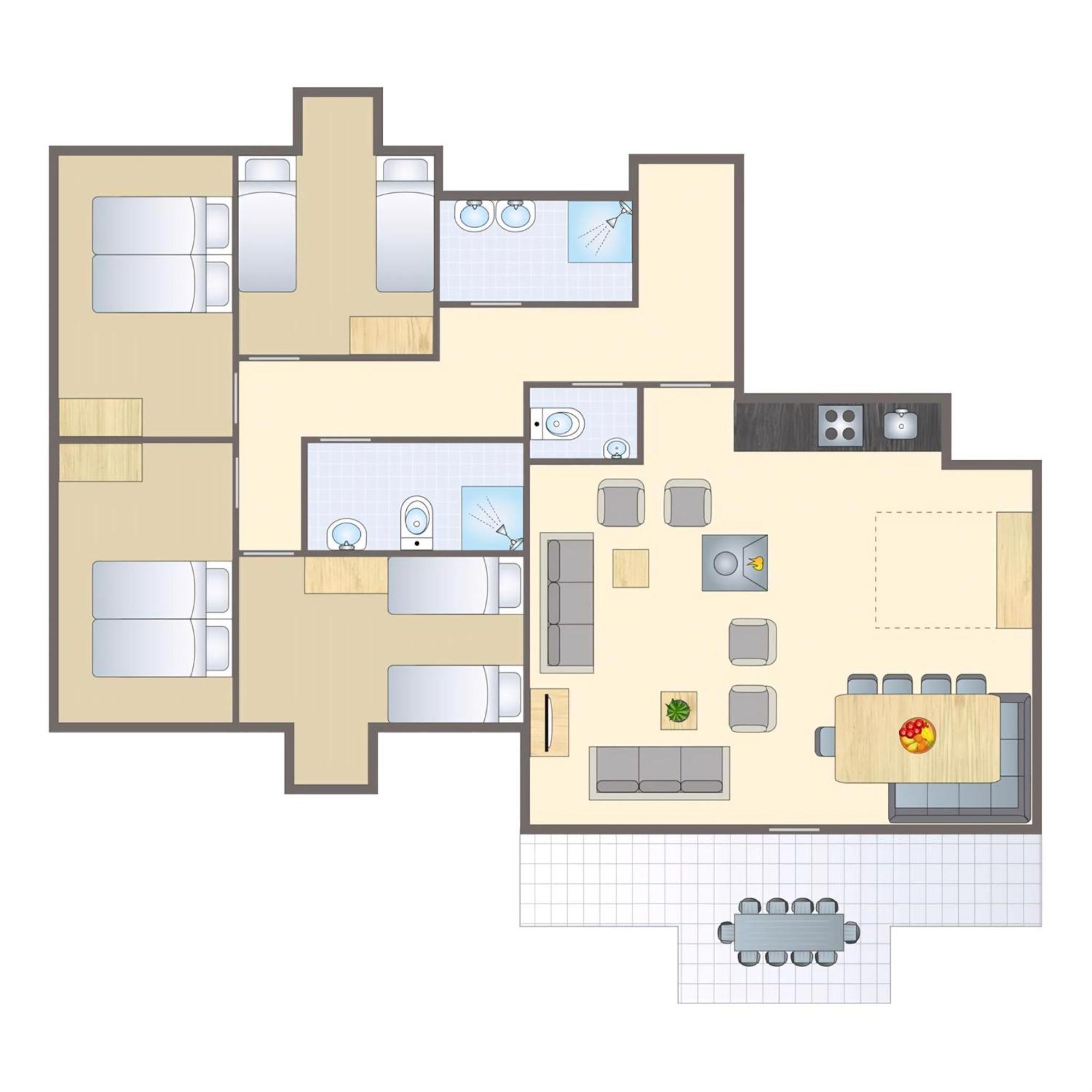 Four-Bedroom Apartment
