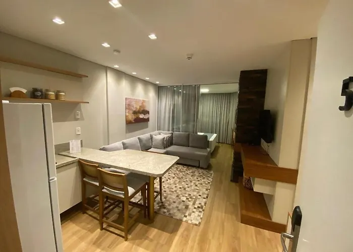 Novo Studio 506 - Hidro, Lareira e Piscina Quente