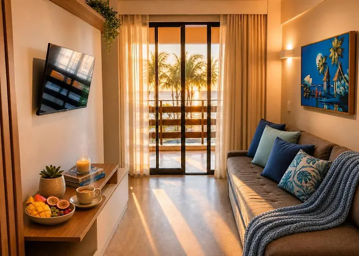 Apartamento Pé na Areia ao Lado do Parque Aquático - Conforto e Localização Privilegiada